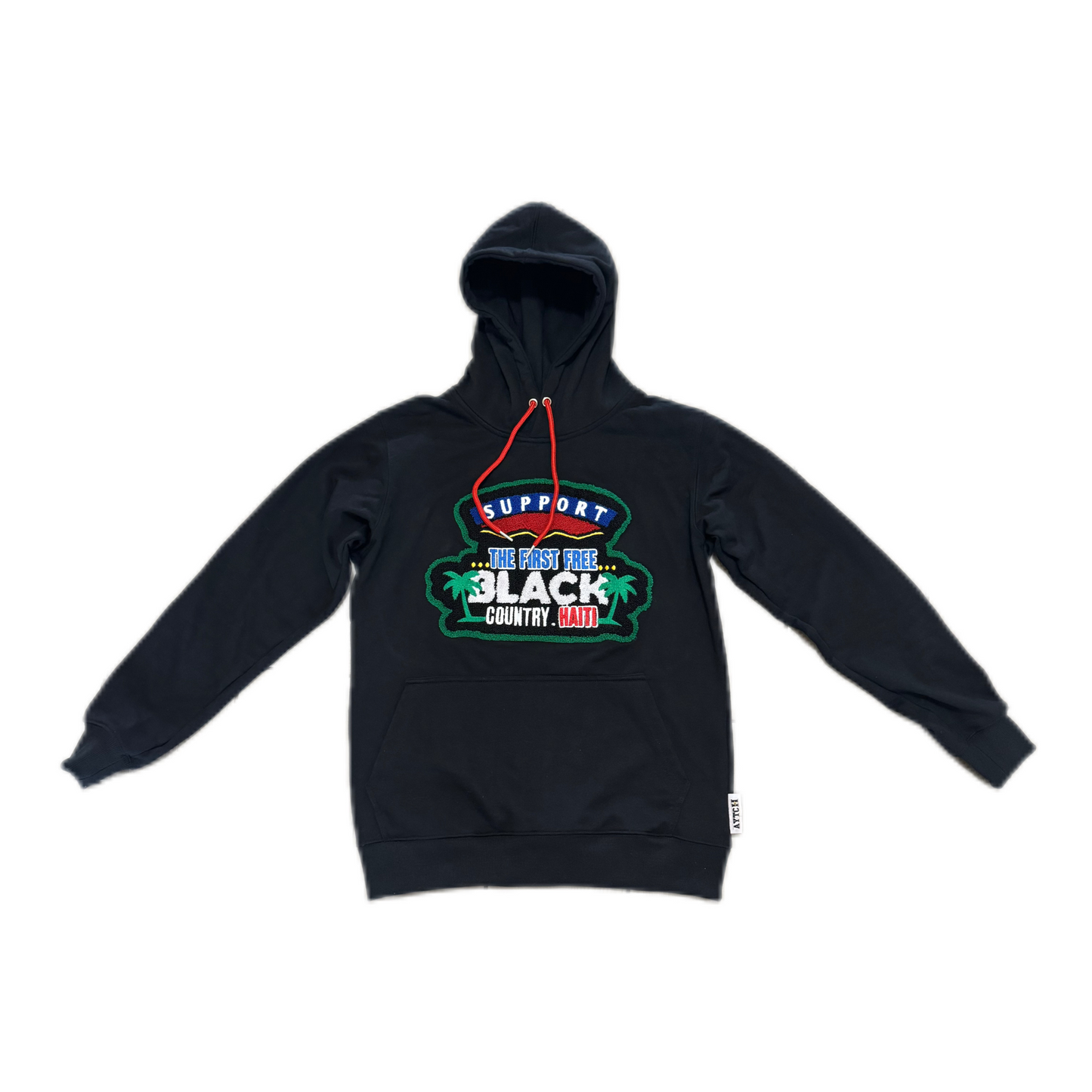 Support the first free black country Chenille Hoodie